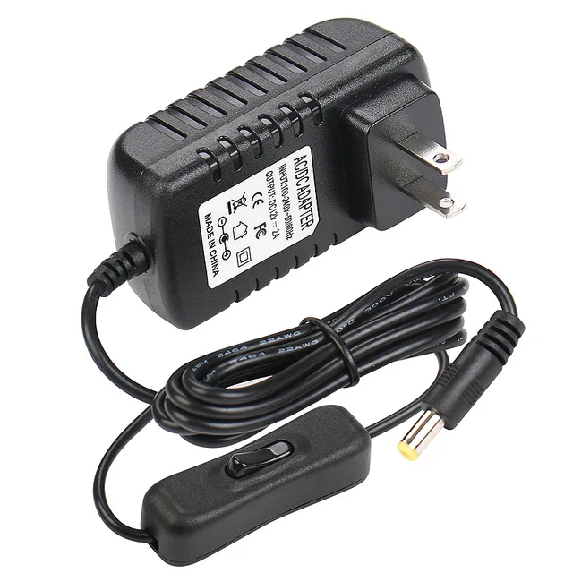 DC 12V 2A Power Supply Adapter, AC 100 240V to DC 12V Transformers, 24W
