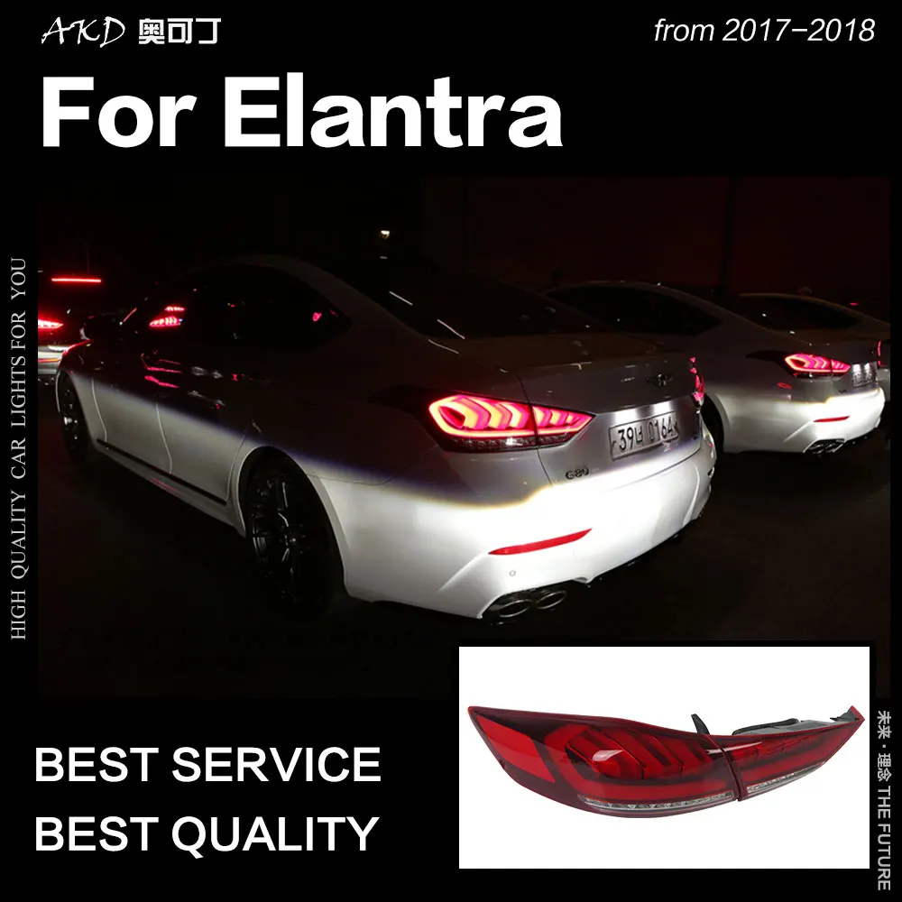 АКД Автомобиль Стайлинг для Hyundai Elantra задние фонари- Elantra MD светодиодный хвост лампы ДРЛ стоп-сигнал обратный Авто Интимные аксессуары