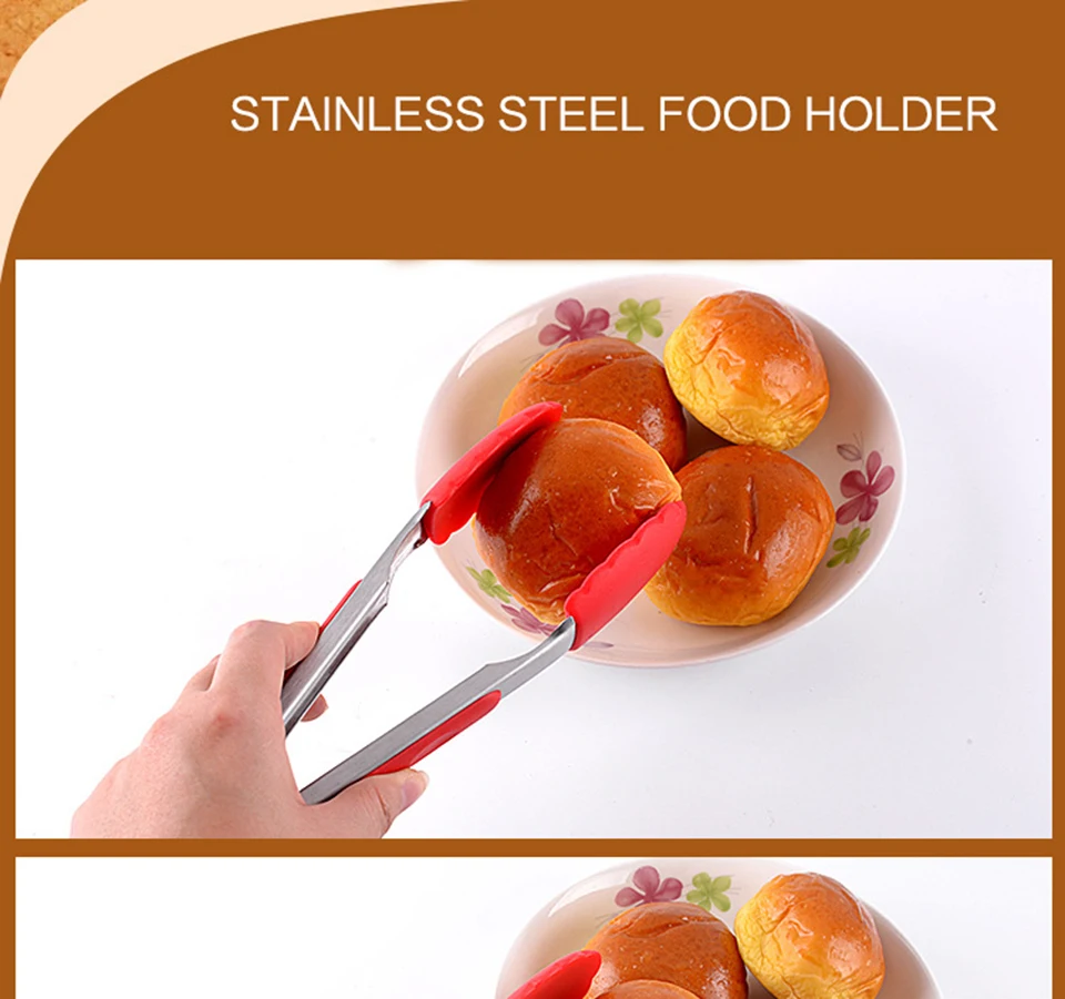 27 cm and 35cm Food Grade 100% Silicone food tong Kitchen Tongs utensil Cooking Tong clip Clamp Salad Serving BBQ tools19