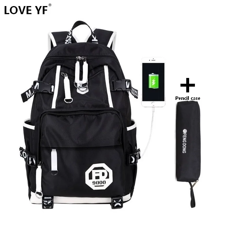 

High School Student backpack Men Travel Backpack black Waterproof Large Capacity Backpack For Adolescent Boy bagpack for girls