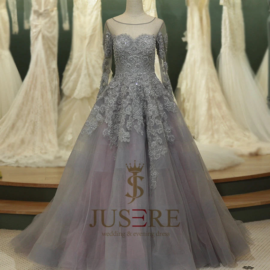 Vestido de novia gris plata Outlet