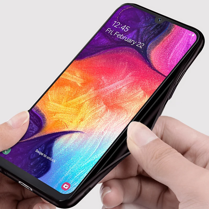 MOFi case for Samsung A50 case cover shockproof back cover cloth fabric protective silicone cases capas for Galaxy A30 A70 case