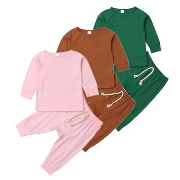 

New Fall Winter Infant Kids Boys Girls Clothes Set Pajama set Sleepwear Pjs Pyjamas Tops+Pant Toddler Baby Children Nightwear