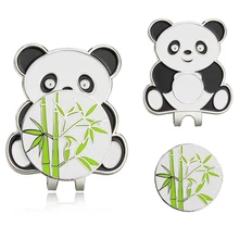 1 PC Miễn Phí Vận Chuyển Gấu Trúc-Kim Loại Bóng Golf Mark & Từ Nón Kẹp, Golf Bút Dụng Cụ Hỗ Trợ Huấn Luyện(China)