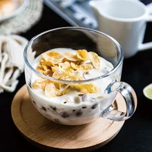 Европейская креативная кофейная чашка кружка для молока на завтрак термостойкие стеклянные домашние чашки для злаков