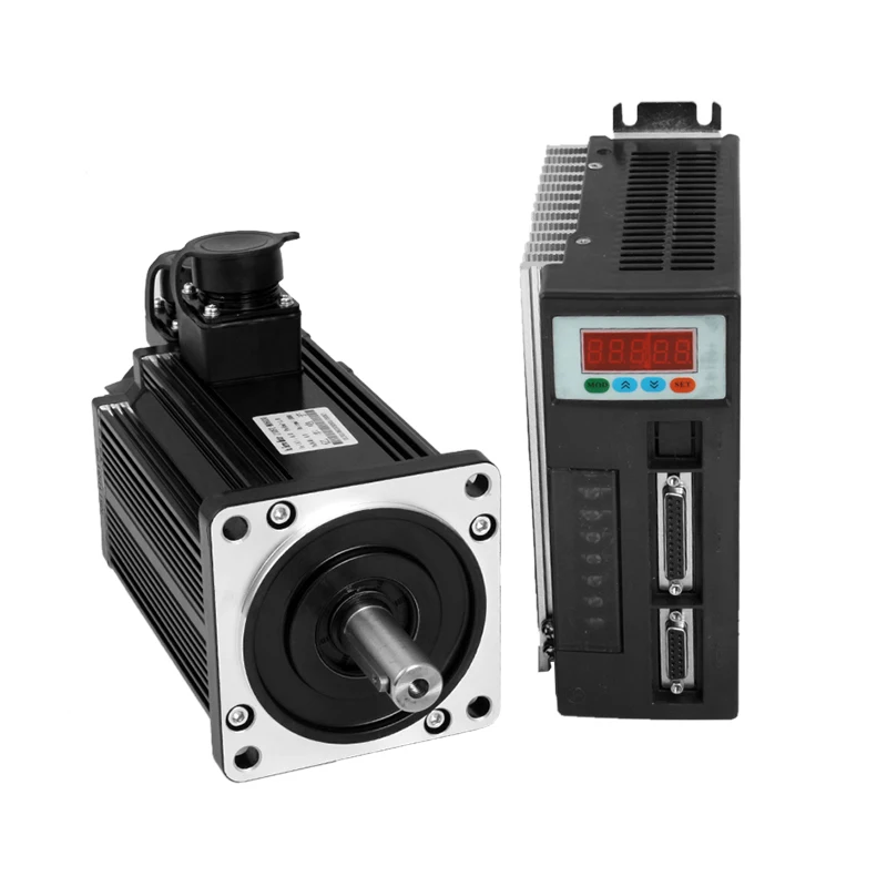 

1kW AC servo motor and driver 4N.M 2500RPM 90st-M04025 servo motor cnc + Matched Servo Driver