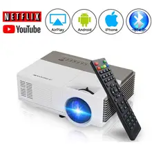 CAIWEI Portable Home Theater Projector Android Bluetooth Wifi Movie Game Wireless Mirror Image HDMI Support 1080p Video