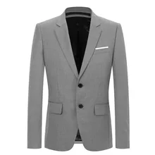 Мужской пиджак, Новое поступление, однотонный мужской костюм, однорядный, на двух пуговицах