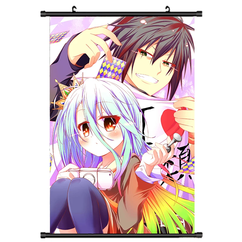 Японское аниме без игры жизни сексуальная девушка Shiro & Sora домашний декор
