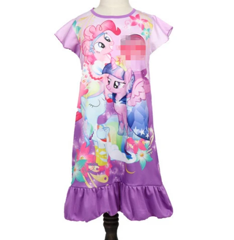 Г. летнее милое платье для девочек с рисунком «My cute» платья для маленьких пони детские пижамы платья для маленьких девочек Брендовая женская пижама От 3 до 10 лет - Цвет: E