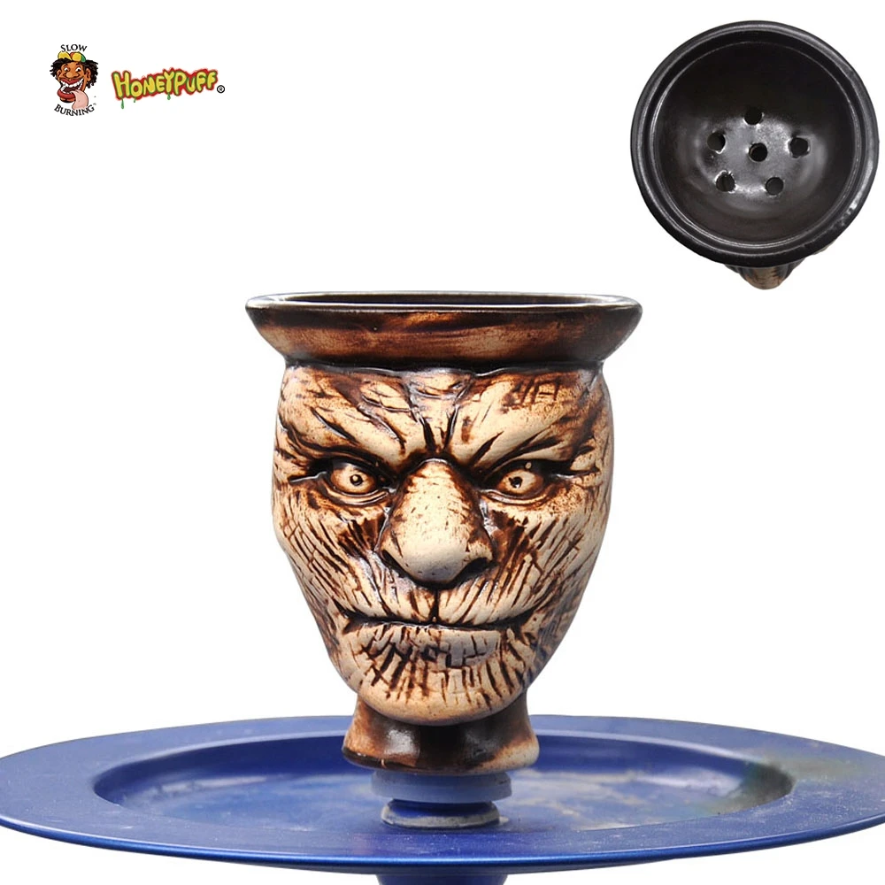 

HORENT Six Holes Ceramic Shisha Hookah Bowl Holder 68MM Narguile Kaloud Bowl Hookah Tobacco Head Sheesha Chicha Accessories