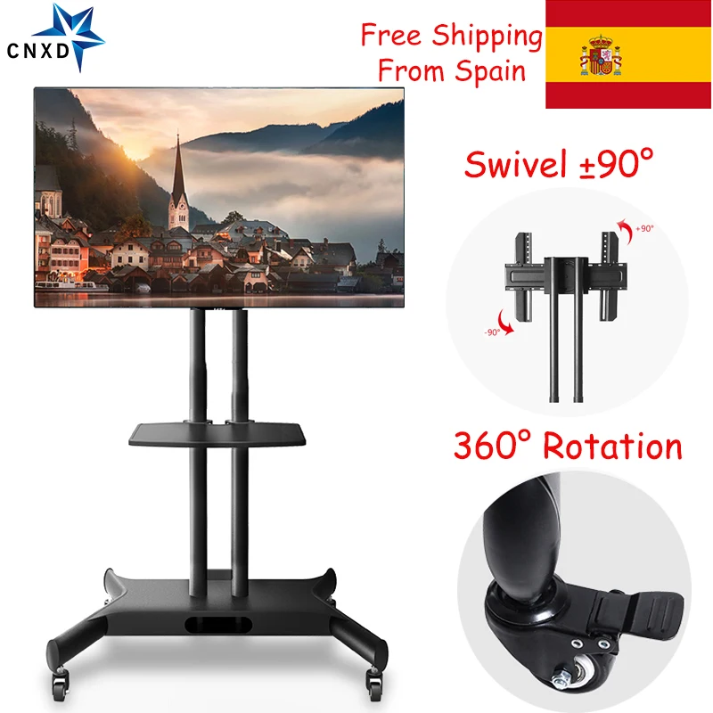 رف لتثبيت التليفزيون على الحائط المحمول التلفزيون عربة الطابق حامل جبل المنزل عرض عربة ل 32-65 \ رف لتثبيت التليفزيون على الحائط المحمول التلفزيون عربة الطابق حامل جبل المنزل عرض عربة ل 32-65 \