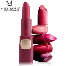 Новые матовые помада мисс Роуз 1 шт. Водонепроницаемый Long Lasting matte красный Помады Косметический Красота макияж помада best подарок довольно