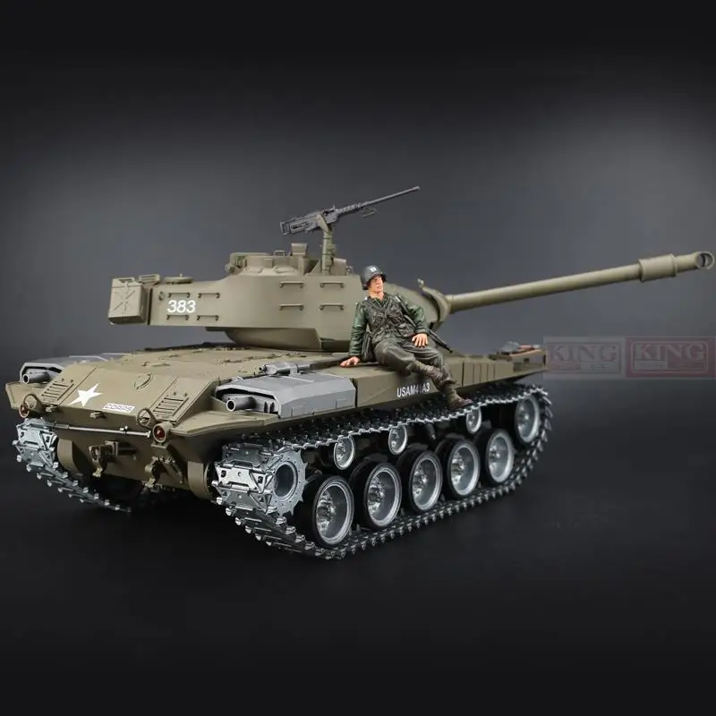 Henglong модель 1/16 Масштаб 2,4 ГГц RC боевой танк США M41A3 конечная металлическая Версия дым звук металлические шестерни и треки