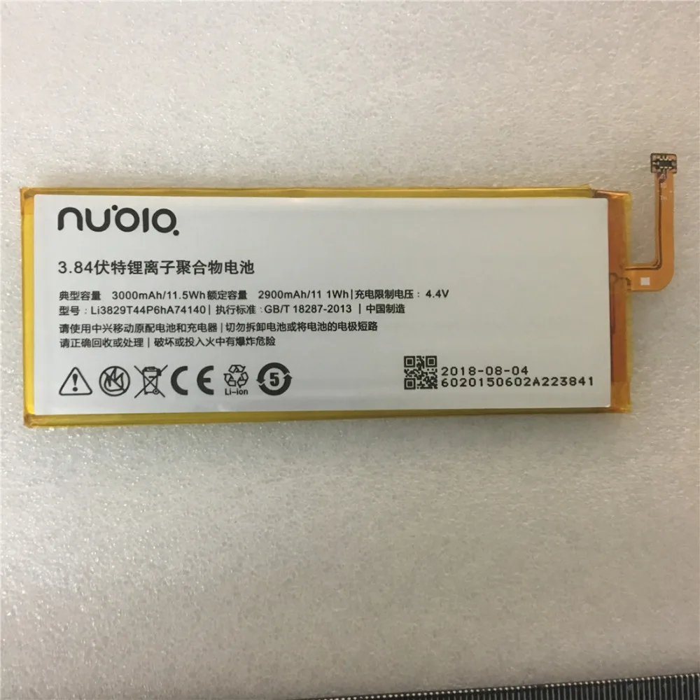 

3.84V 3000mAh Li3829T44P6hA74140 For ZTE Nubia Z9 Mini NX510j NX511J NX512j NX518j Z9 MAX Z9 Plus Battery
