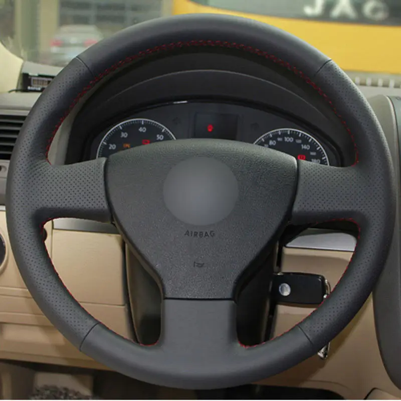 Top Leather Steering Wheel Hand-stitch on Wrap Cover For VolksWagen Golf Polo Sagitar Lavida 2010 Polo Top Leather Steering Wheel Hand-stitch on Wrap Cover For VolksWagen Golf Polo Sagitar Lavida 2010 Polo