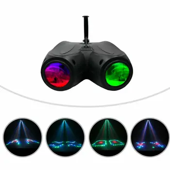 

Double Head Airship Projector Lamp Laser Stage Effect Light 20W RGBW 128LED NEW