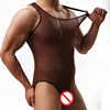 Aismz male belly slimming underwear net yarn corset transparent shapers men's underwear clothing bodysuit men ultra-thin ► Photo 3/6