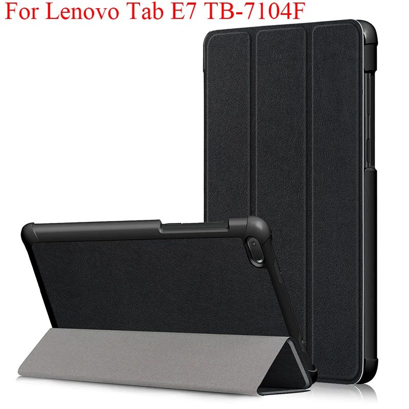

For Lenovo Tab E7 TB-7104F Case Tri-Fold Flip Stand Magnetic Cover Tab E7 TB-7104 7 inch KST Grain Casing Shell for lenovo E7