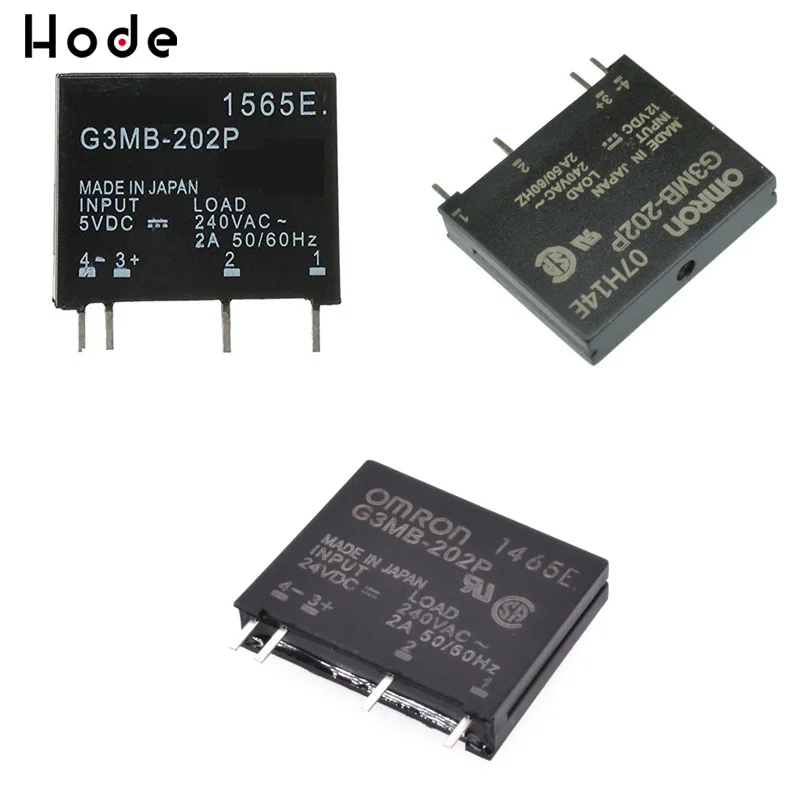 

Relay Module G3MB-202P G3MB 202P DC-AC PCB SSR In 5V 12V 24V DC Out 240V AC 2A Solid State Relay Module