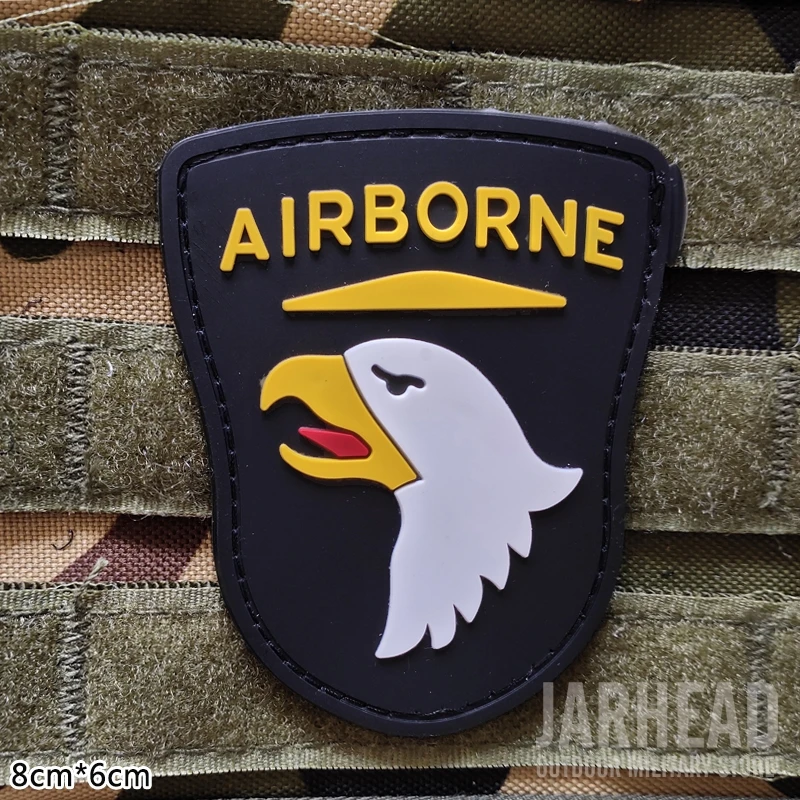 101st Airborne Division военные ПВХ нашивки липучка резиновая нашивка Тактический значок индивидуальность для кронштейн одежда