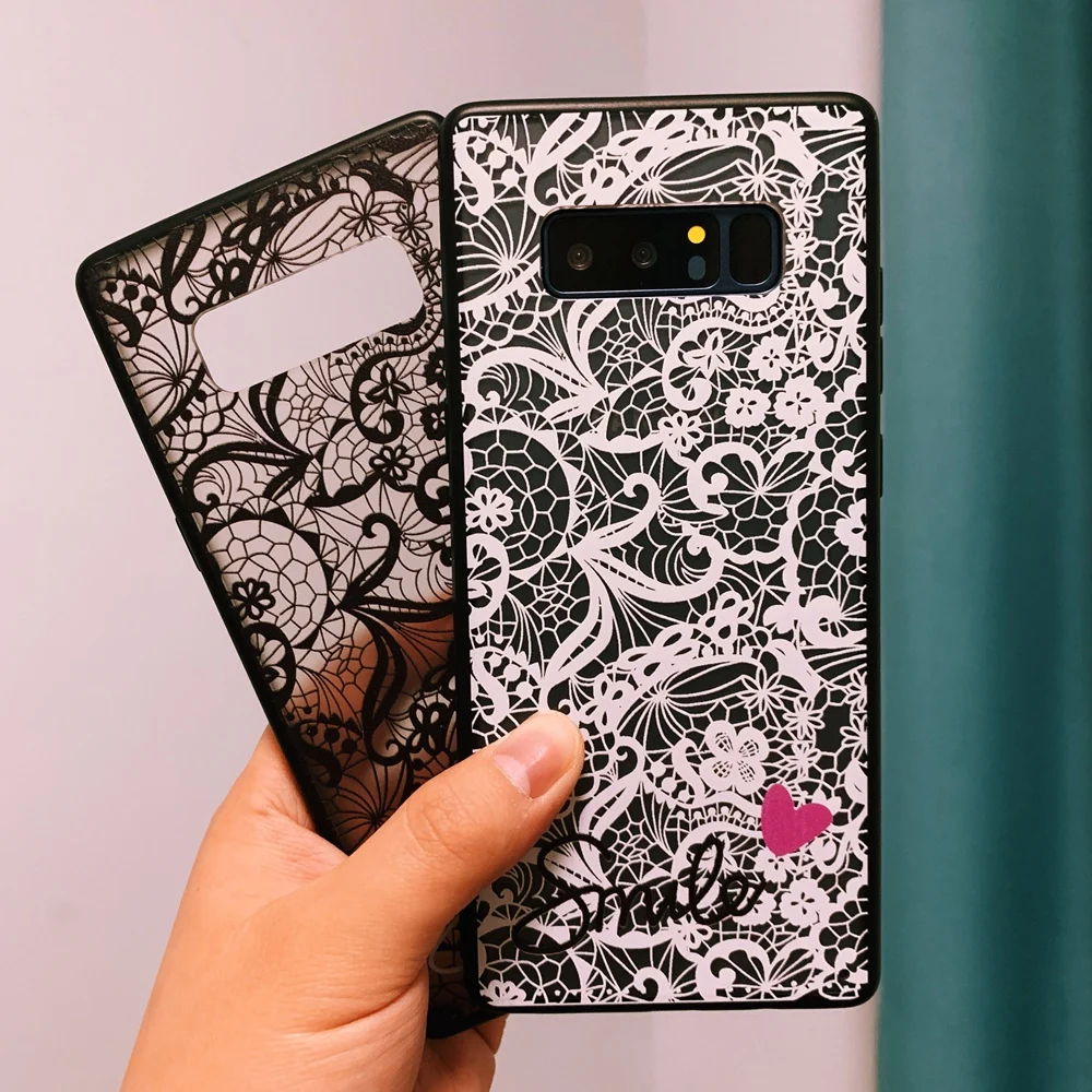 

For Samsung Galaxy S7 Edge S8 S9 S10 S10e Note 8 9 A8 J4 J6 A6 Plus J2 Core Pro Lace Flower Pattern Soft Silicone Case Cover