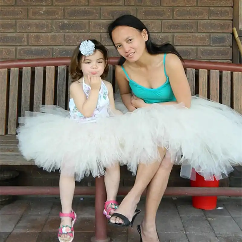 Baby Girls Mother Tutu Puff Cake Short Skirts Party Dance Parent-Child Outfit