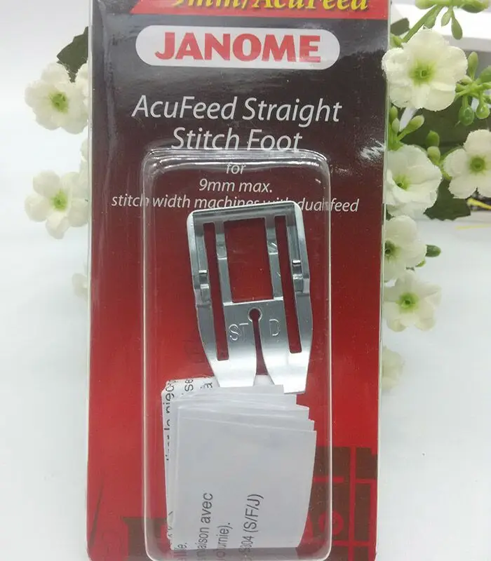 Домашние Швейные детали JANOME Acufeed прямая стежка ножка 9 мм идеально подходит для лоскутного шитья горизонта 202-102-005