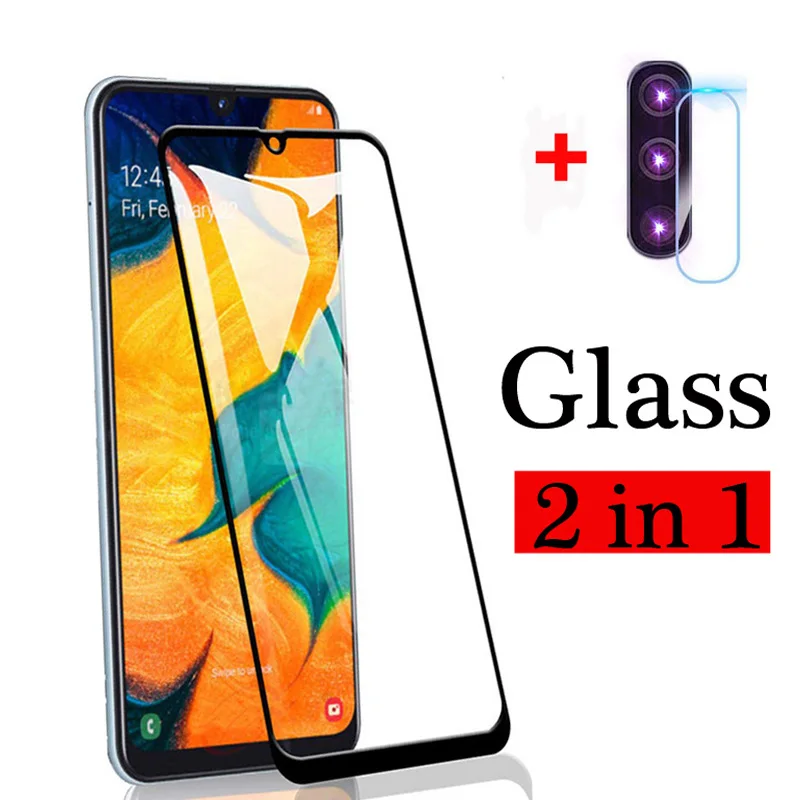 

2-in-1 Galax A 50 Camera Screen Protector for Samsung Galaxy A70 A20 A30 A50 Glass on For Samsung A 50 30 70 Protective Film