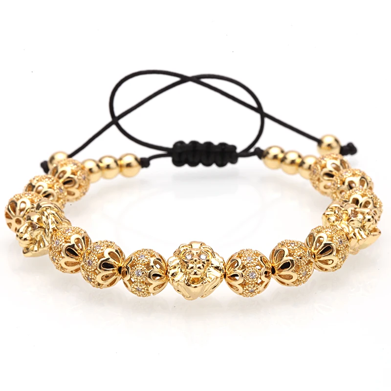 

Mcllroy Charm Luxury Bracelet Men Women Gold Stainless Steel Beaded Braided Bracelet Bangle Mens bracelets 2019 fashion Jewelry