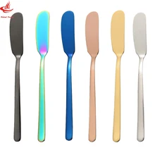 1 шт. масло Ножи Еда Класс 304 Нержавеющая сталь десертное варенье разбрасыватель удобрений крем нож для сыра 6 цветов западные столовые приборы для завтрака