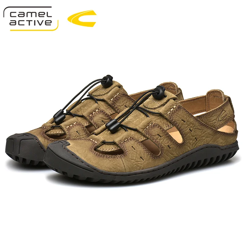 

Camel Active 2019 New Genuine Leather Quick-Dryin Sandals Summer Quality Casual Sneakers Anti-Slippery Outdoor Beach Shoes 19356