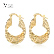 

New Fashion Charms small Gold color twisted Hoop Earrings for Women Girls Lady Gift Best Quality Jewelry cheap price zk30 25mm