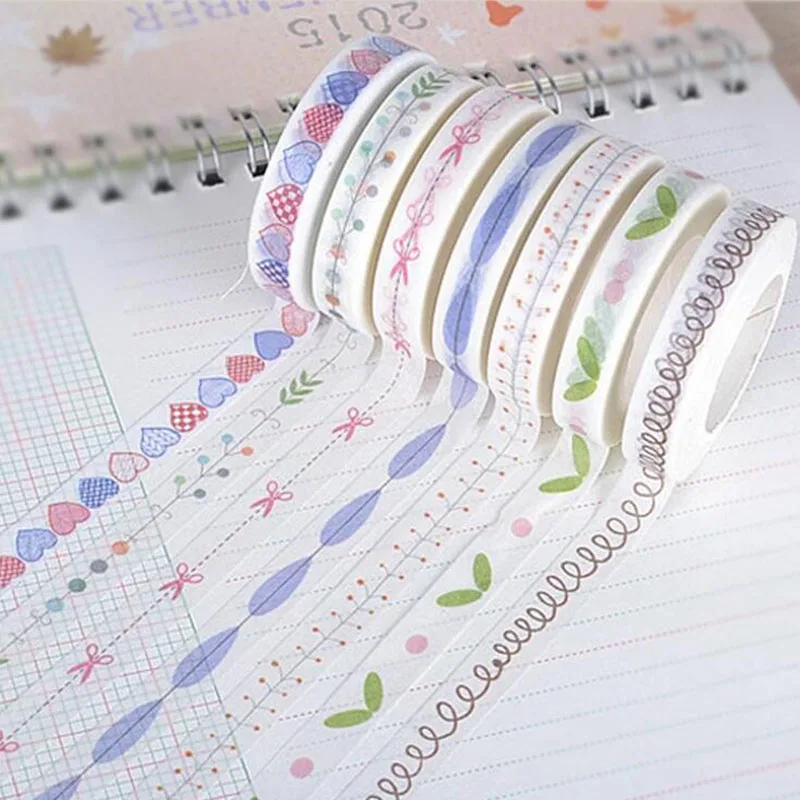 

Stationery Dividing Line Japanese Paper Washi Tape Tear Off Writeable Paper Tape Decorative Adhesive Tape Scrapbook Sticker