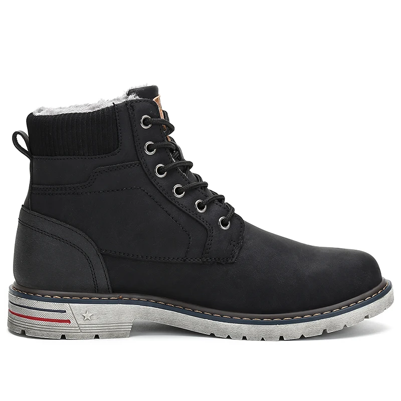 Зимняя мужская обувь уличные военные ботинки теплая безопасная обувь противоскользящие зимние ботинки мужская хлопковая обувь ботильоны
