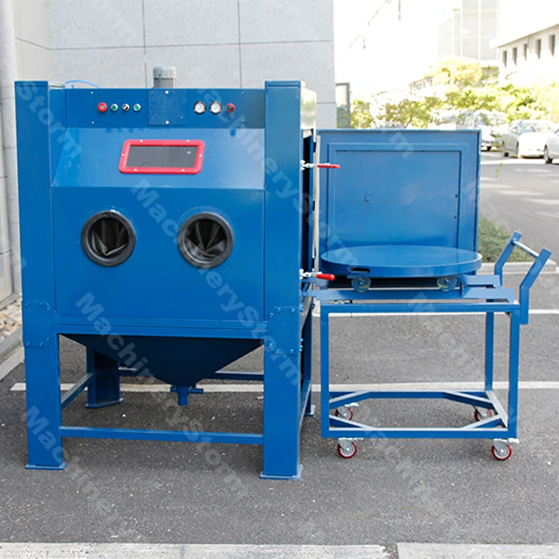 

Turntable Type Abrasive Blasting Machine High-Pressure Sandblaster Heavy Duty Wheel Sandblasting Cabinet machine