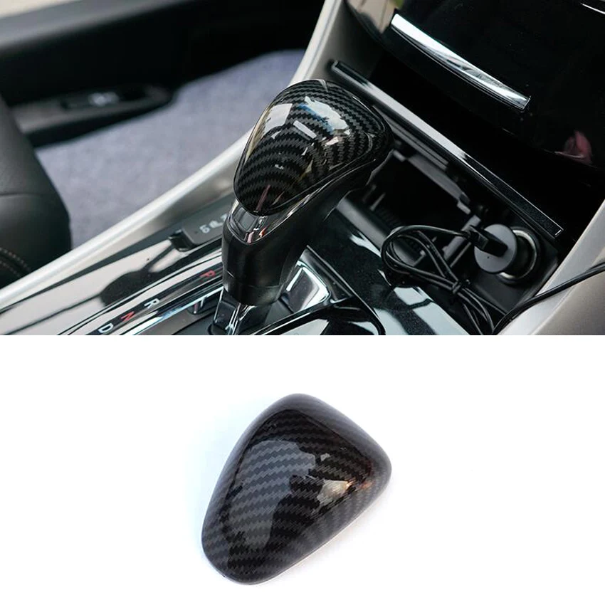 

Fit For Honda Accord 9th 9.5th 2014 2015 2016 2017 Car Interior Gear Shift Knob Cover Trim Sticker ABS Carbon Fiber Style
