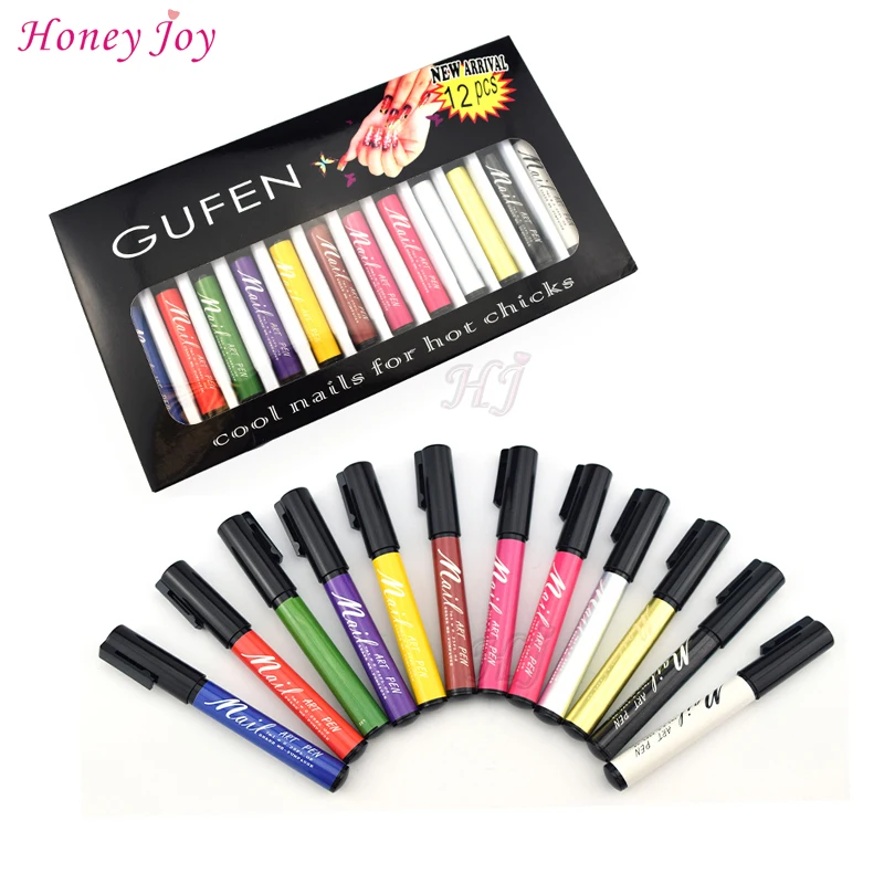 

12 Colors/set Nail Art Polish Pen Painting Kit DIY Design Drawing Set