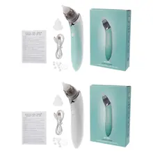 Детский носовой аспиратор Электрический Безопасный гигиенический очиститель носа с кончиками носа и оральной присоской для новорожденных мальчиков и девочек 2 размера