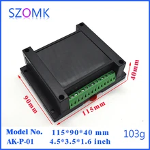 szomk abs control plastic enclosure din rail box (1 pcs) 115*90*40mm plastic housing for PCB project case electronics enclosure