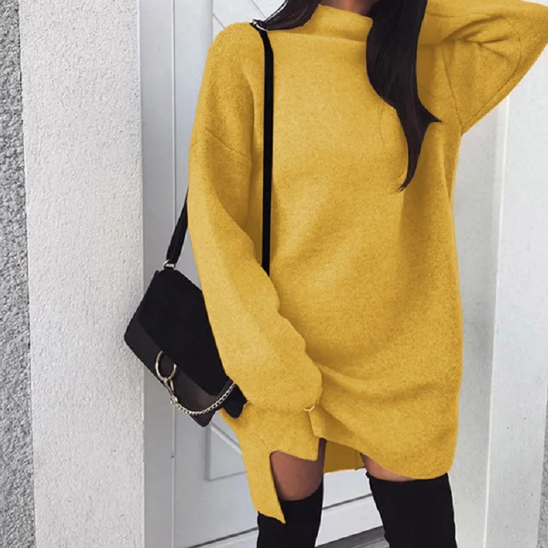 

liva girl 2019 spring Turtleneck Sweater Women Pullover Warm Sweater Female Pure Color Basic Long Sweater Elegant Knit Outwear