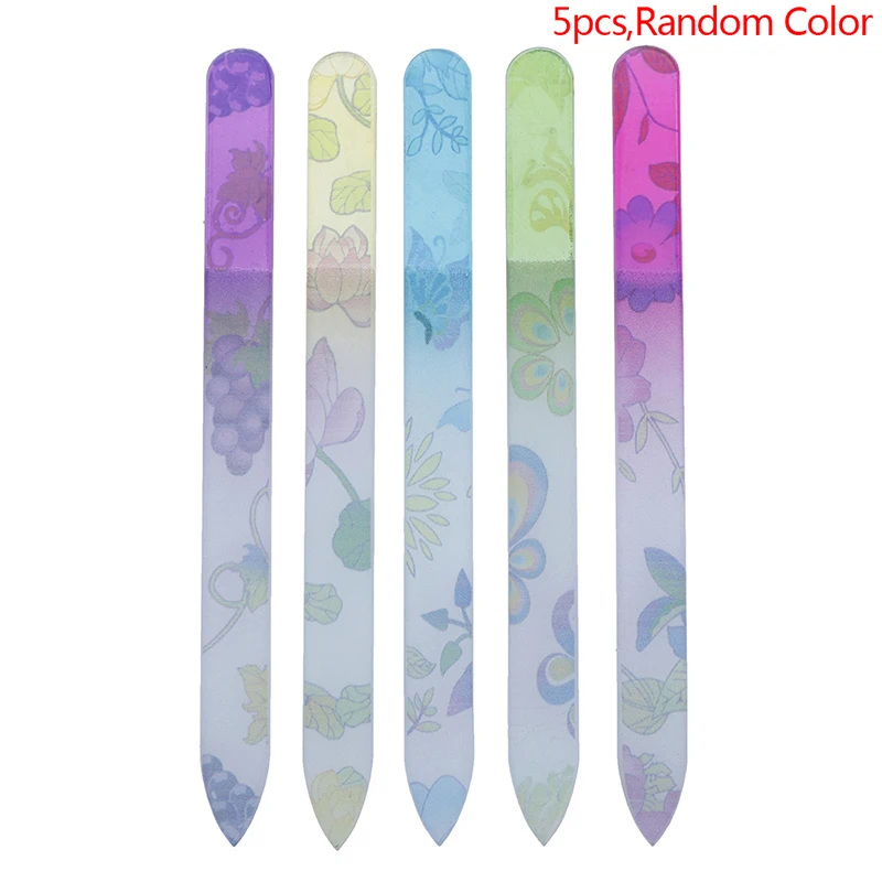 

2/3/5pcs Random Color Nail Files Crystal Glass Sanding Buffer DIY Manicure Buffing Polish Device Nail Art Decorations Tools