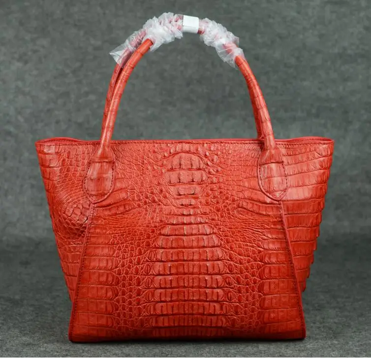 

Accept private label Custom logo wholesale drop shipping Genuine real crocodile leather Travel Hand Bags Tote Cross Body Bag