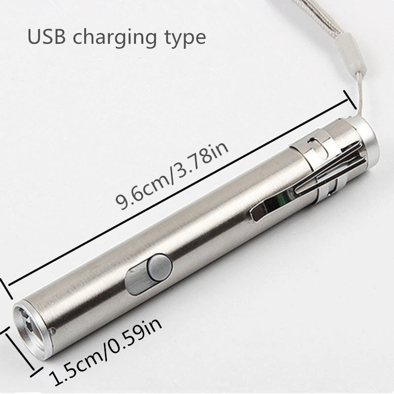 Миниатюрный USB фонарик 3 в 1 из алюминиевого сплава перезаряжаемый светодиодный