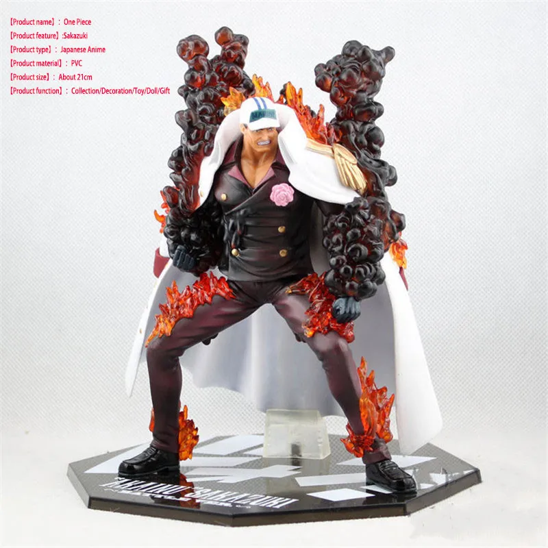 

PVC Full-Length Portrait Japanese Anime One Piece Sakazuki Kuzan Action Figure Model Collection Toys Best GiftS 21cm D20