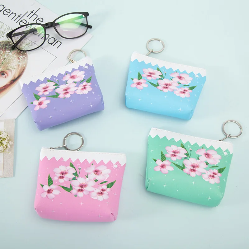 

2018 Spring New Floral Wallet for Women Korean Fashion Girls Zipper Purse Kids Lovely Coin Pouch Kpop Lady Valentines Day Gifts