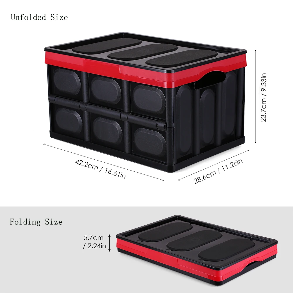 

Home Organizer Box Foldable Storage Bin Laundry Basket Closet Toy Storage Box Crate Collapsible Stackable Plastic Containing Box