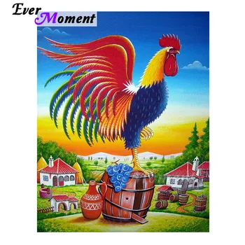 

Ever Moment Diamond Painting Cock Chicken Farm Handmade Full Square Drill 5D DIY Picture Of Rhinestone Diamond Embroidery 3F1145