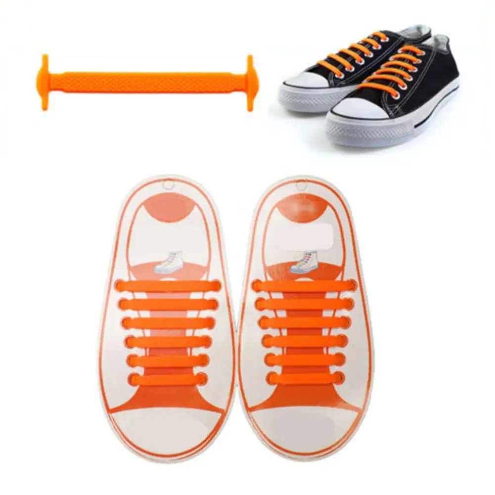 Lazy Elastic Silicone Lace No Tying Shoe Laces Running Tennis Shoes Hot Ropes Shoes Accessories For Men Women