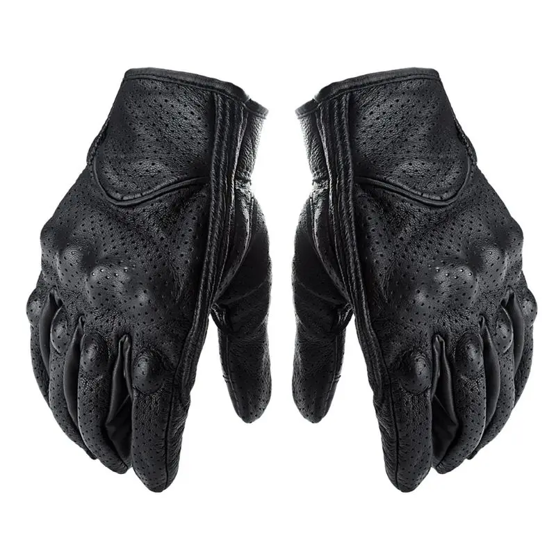 

Motorcycle Gloves Leather Touch Screen Men Genuine Leather Cycling Moto Glove